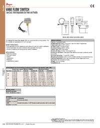 Thumbnail of document Data Sheet - FS-2 Vane Flow Switch